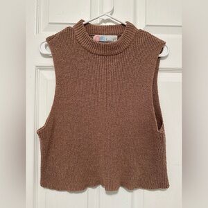 FP free people beach lightweight sleeveless brown top